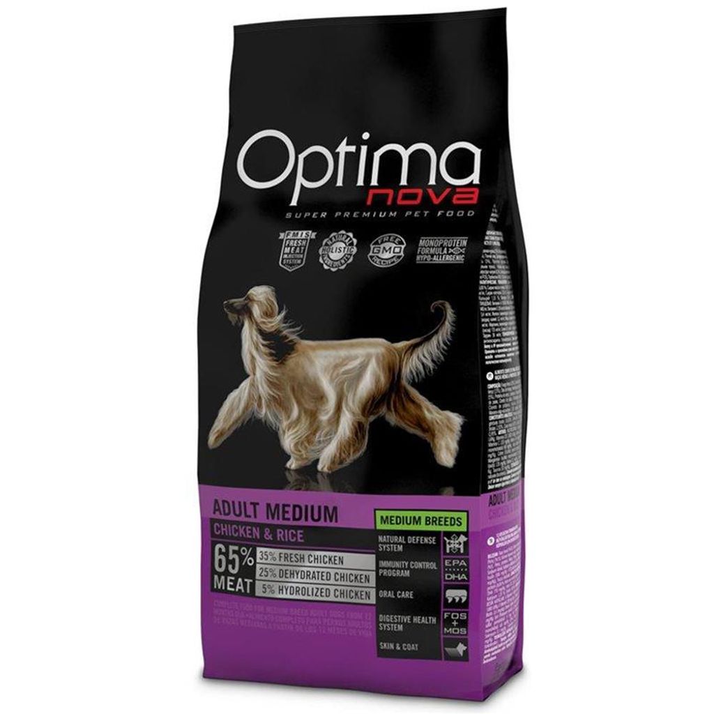 Optimanova Adult (Medium) Hühnchen & Reis / Hund 12 kg