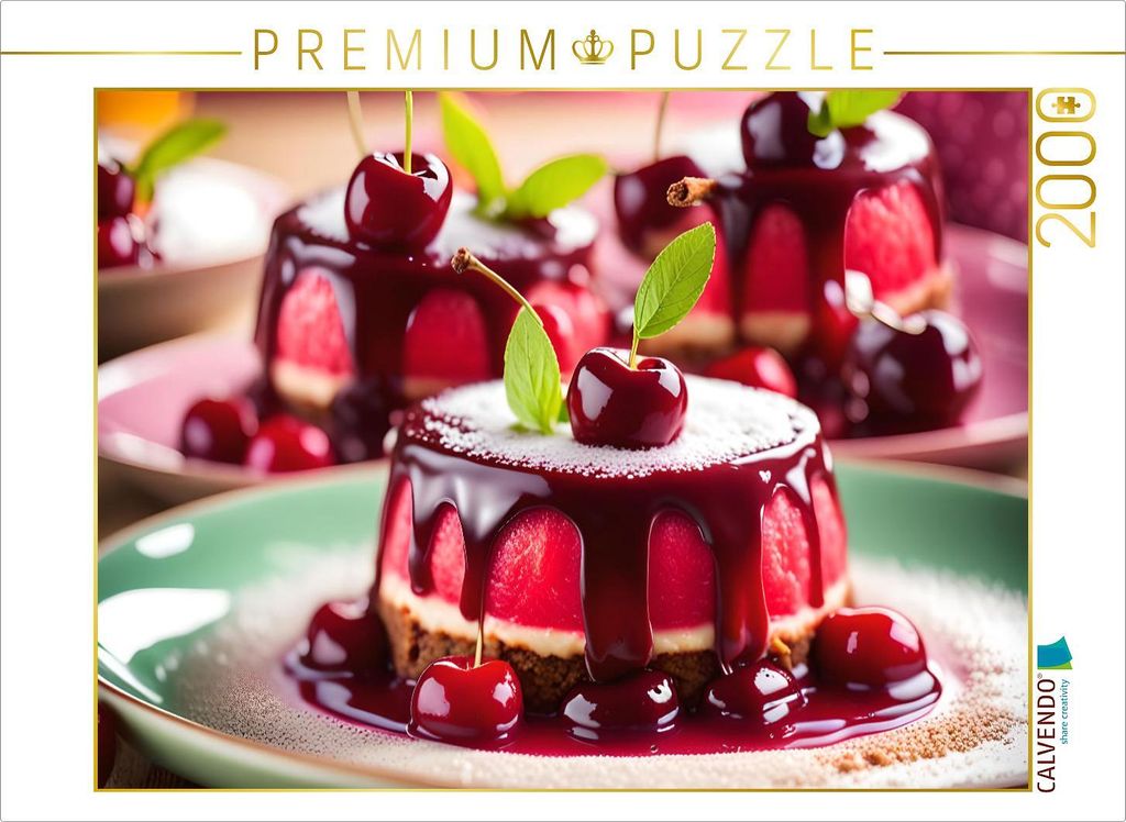 CALVENDO Puzzle Ein Motiv aus dem Kalender Naschkatzenträume - Sündhaft leckere Desserts mit einfachen Rezepten | 2000 Teile Lege-Größe 90x67cm...