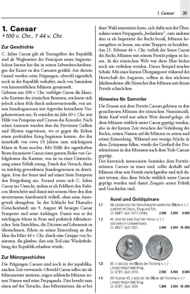 Die Münzen der römischen Kaiserzeit - Catalogue Illustré Haute Précision