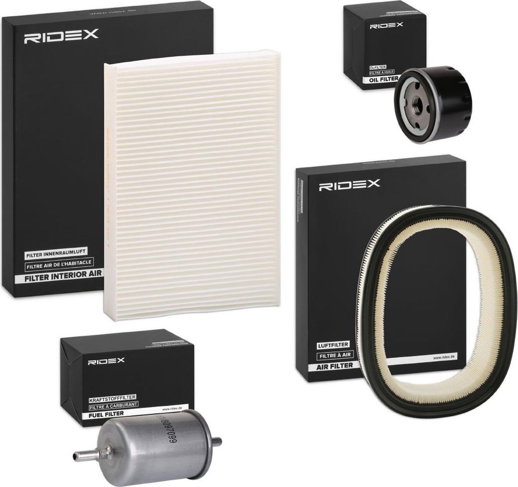 RIDEX Filterset Inspektionspaket Filtersatz für RENAULT CLIO II (BB0/1/2, CB0/1/2) KANGOO (KC0/1) KANGOO Express (FC0/1) MEGANE I (BA0/1) Thalia I