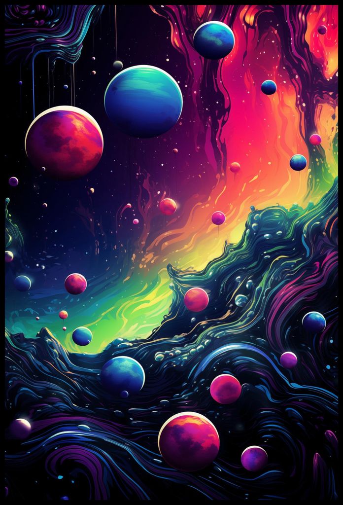 Plakat 68x101cm Kaleidoskop der Galaxien