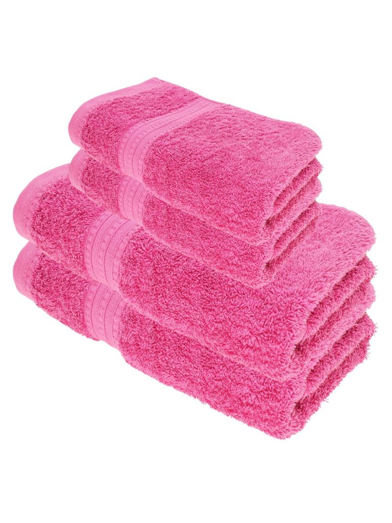 Julie Julsen BIO Duschtuch-Set 4 tlg. 2 Dusch- 2 Handtücher Pink