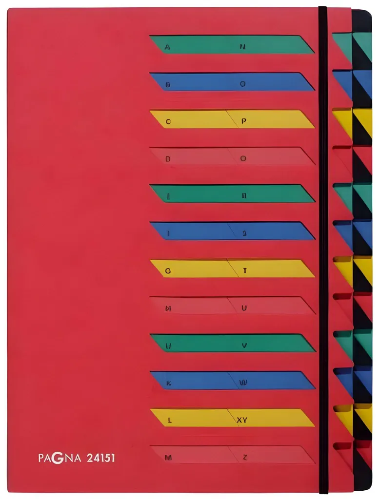 Lot de 24 classeurs PAGNA rouges avec mécanisme à levier renforcé A4