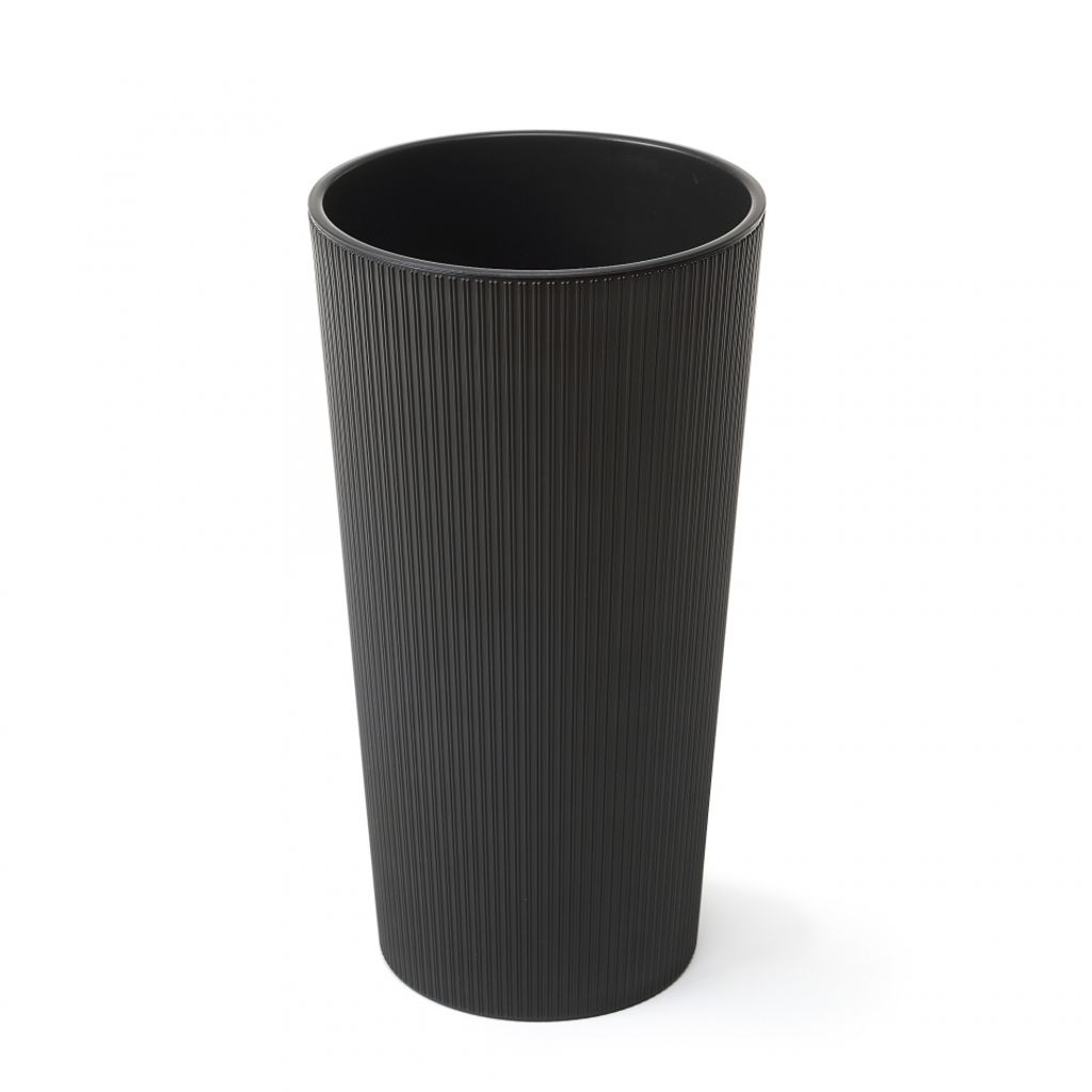 Blumentopf LAMELA Blumentopf LILIA JUMPER - gestreift, Durchmesser 25cm, Höhe 46,5cm, schwarz