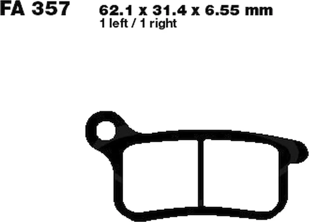 Jeu de plaquettes de frein avant cross pour Husqvarna CR 65 2012-2014