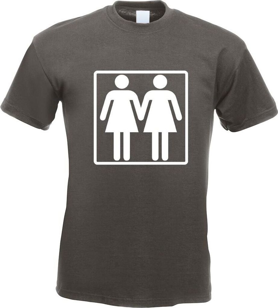 Kiwistar - T-Shirt - Graphit - Lesbisch Motiv Bedruckt Funshirt Design Print - mit Motiv Bedruckt - Funshirt Design - Sport - Freizeit - Herren - XXL
