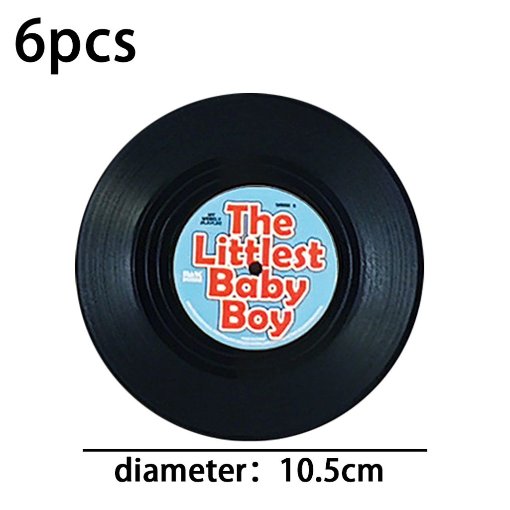 6 Retro-Untersetzer Aus Vinyl, 10,4 Cm Ø – Sehen Aus Wie Mini-Schallplatten! Rutschfest, Isoliert & Schützen Tische. Coole Deko Für Musikfans & Partys.