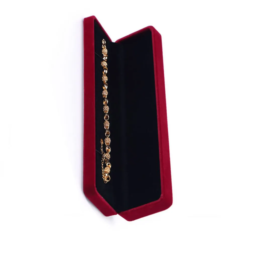 Portagioie Collane e Bracciali Rosso Scuro | INF Cofanetto Elegante - 5