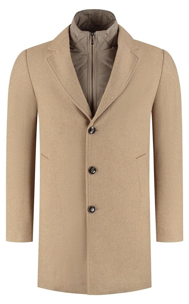 GENTS - Mantel Windfänger Kamel - Polyester und Wolle - Braun - Größe 56/56