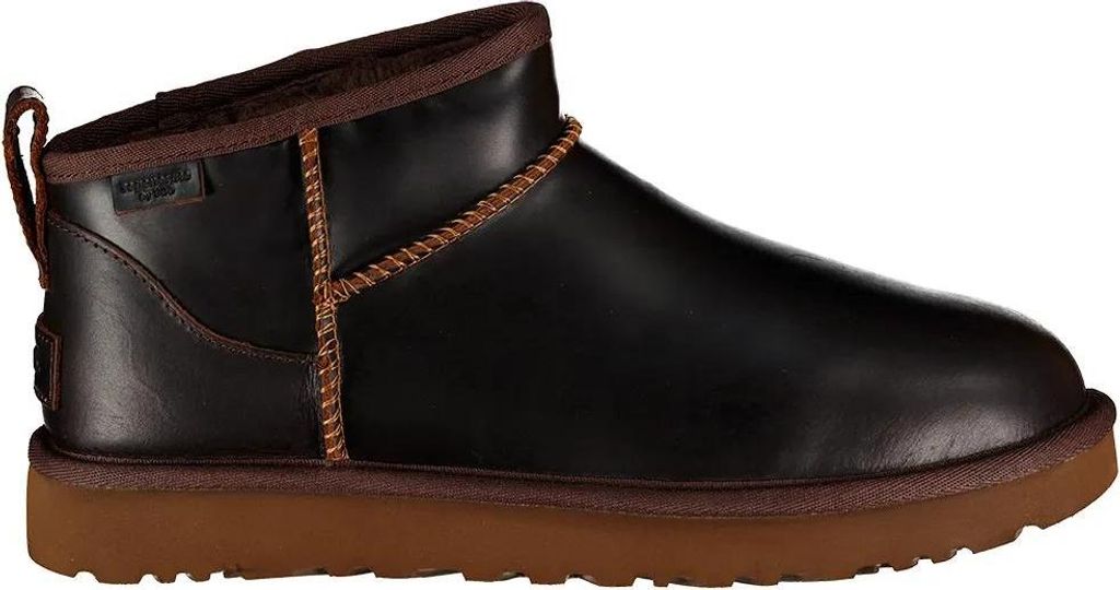Ugg Classic Ultra Mini Leather Regen Stiefeletten Braun EU Produktbild 