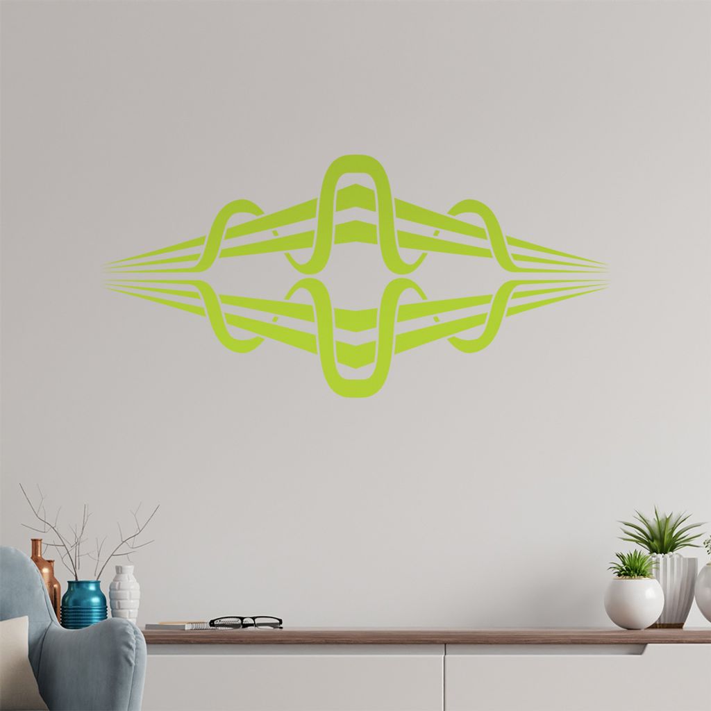 Tribal Wellen Wandtattoo in 6 Größen - Wandaufkleber Wall Sticker - Dekoration, Küche, Wohnzimmer, Schlafzimmer, Badezimmer