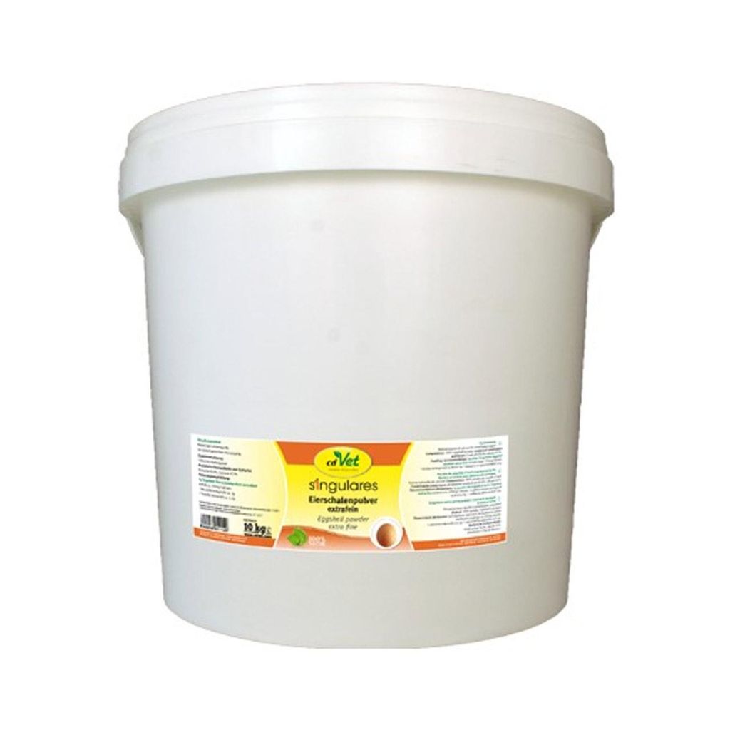 cdVet Singulares Eierschalenpulver extrafein 10 kg | Einzelfuttermittel für Hunde & Katzen | Knochenaufbau