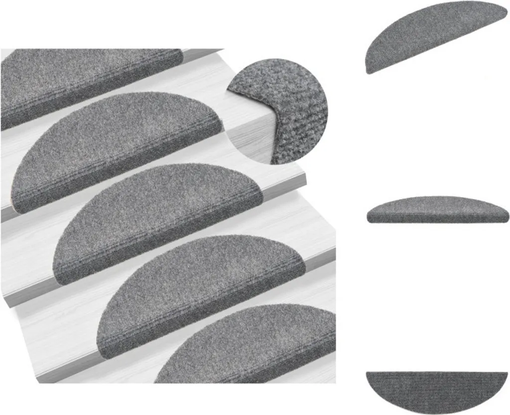 Tapis d'Escalier pour Sécurité Enfants et Animaux Lot de 15 Gris Clair