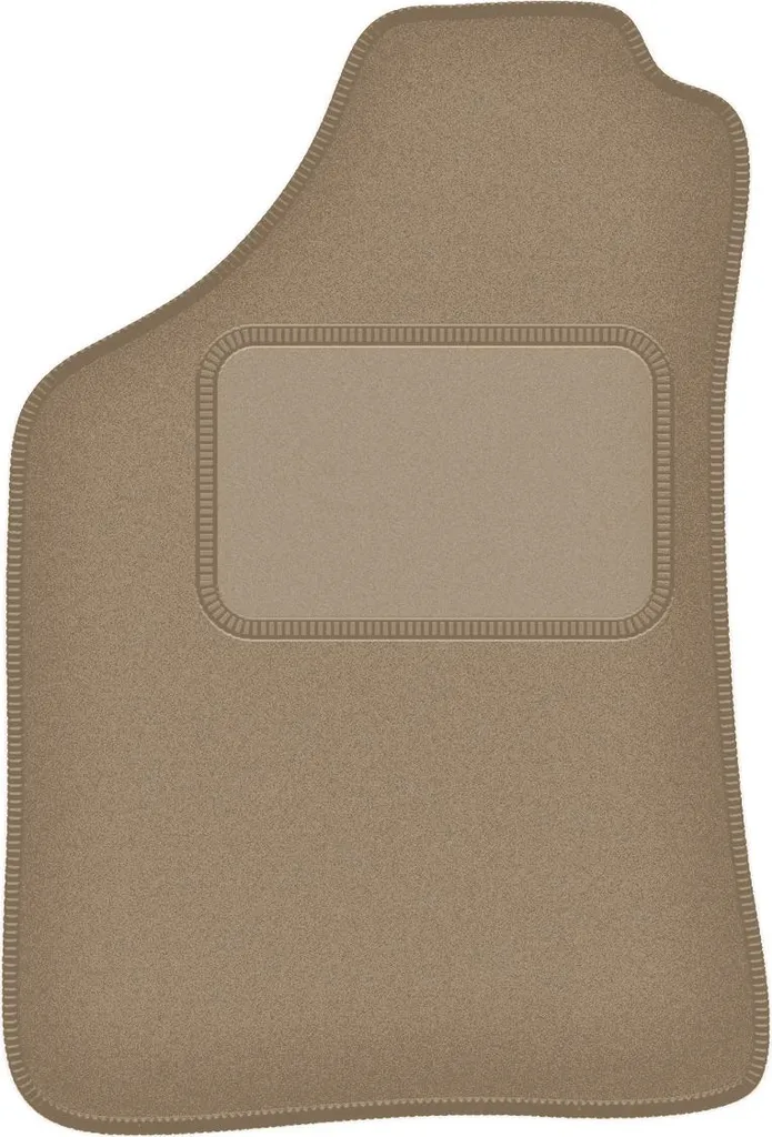Tappetino conducente in velluto beige compatibile con Mitsubishi L200 Triton (2001-2006, pickup) – con fissaggi – su misura