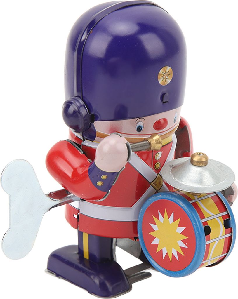 Weißblech Aufziehfigur Spielzeug,Uhrwerk Trommeln Spielzeug,Trommeln dekorative Figur Spielzeug,Vintage Wind Up Toy,Wind Up Toy Figuirine Decor,Wa...