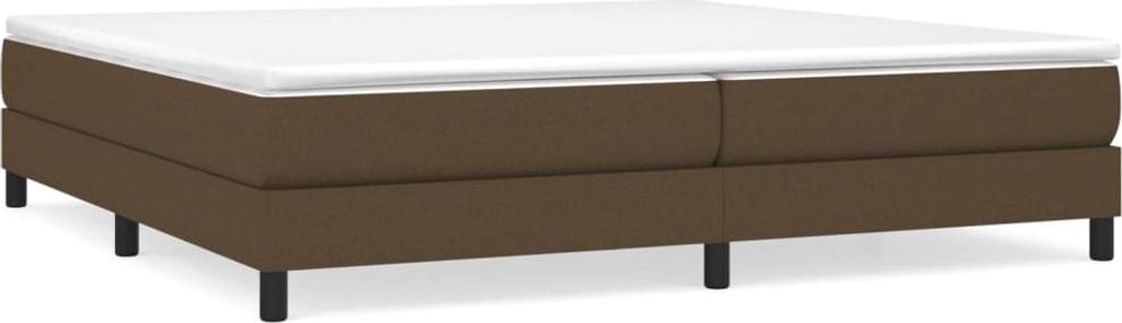 vidaXL Box spring posteľný rám tmavohnedý 200x200 cm látka Obrázok produktu 