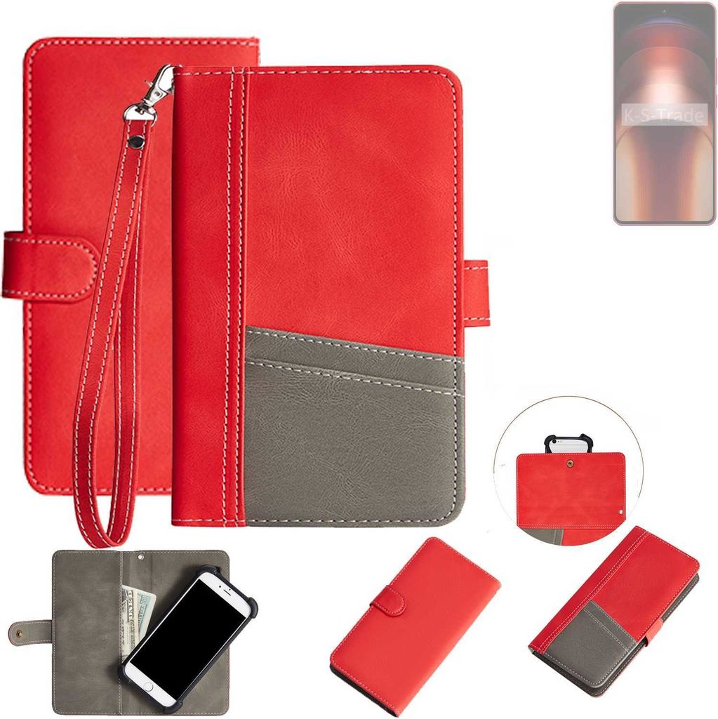 K-S-Trade Handy Schutzhülle für Vivo iQOO Neo9s Pro Hülle Portemonnee Brieftasche Klapphülle Kartenfächer Flip Wallet Case Etui