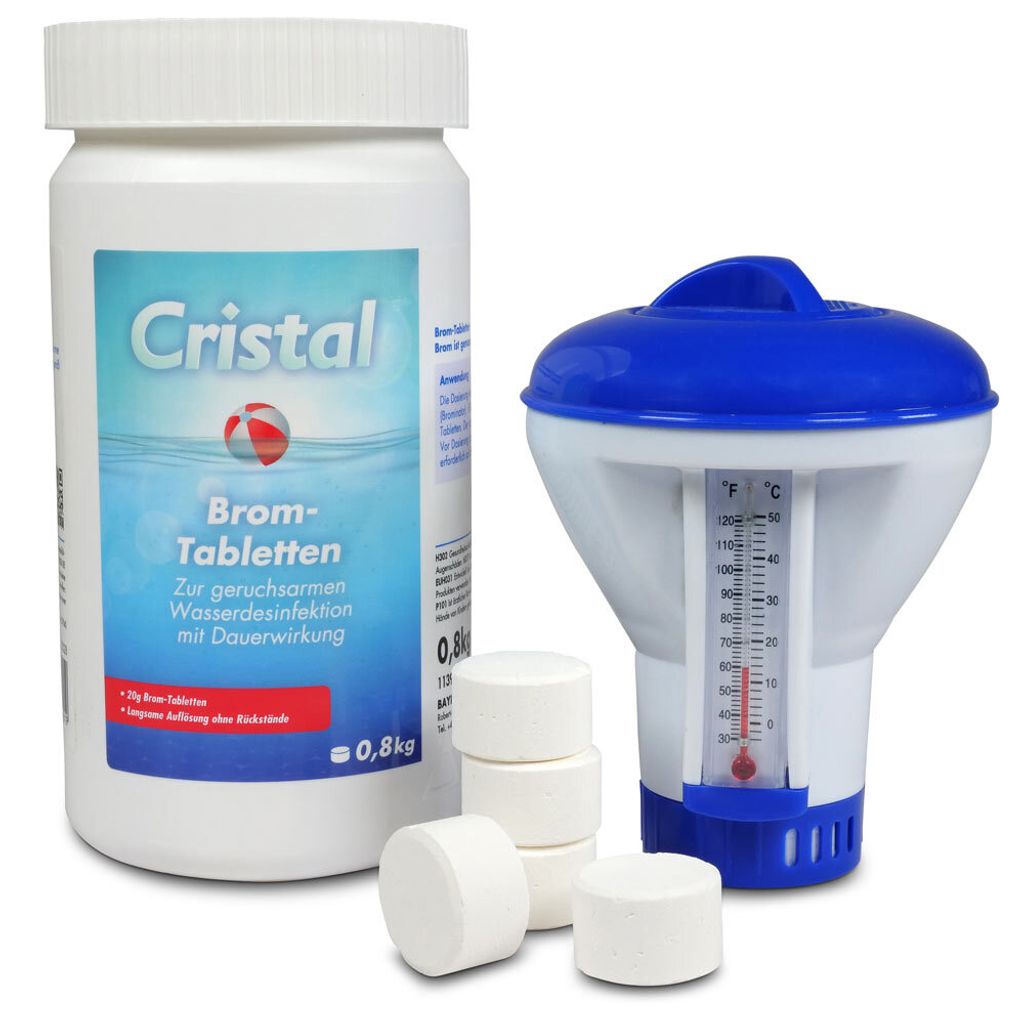 CRISTAL Bromtabletten (20g) 0,8 kg inkl. Dosierschwimmer Produktbild 