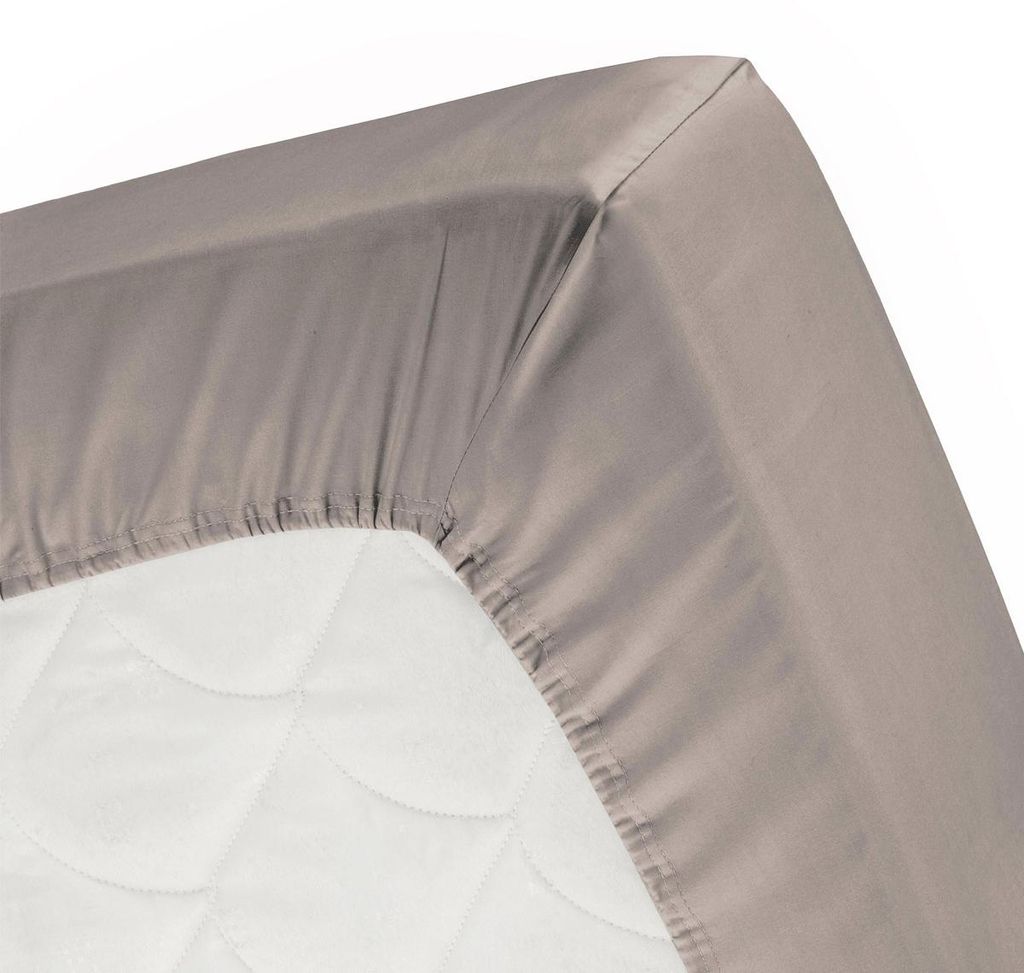 Cinderella - Topper-Spannbettlaken (bis 15 cm) - Jersey - 80/90x200/210 cm - Taupe