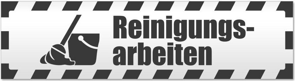 Kiwistar - Autoaufkleber - Dunkelgrau - 30 x 8 cm - Reinigungsarbeiten D2 gestreift - Hinweis Aufkleber Sticker für Auto, Kfz, Fahrrad, PKW, LKW