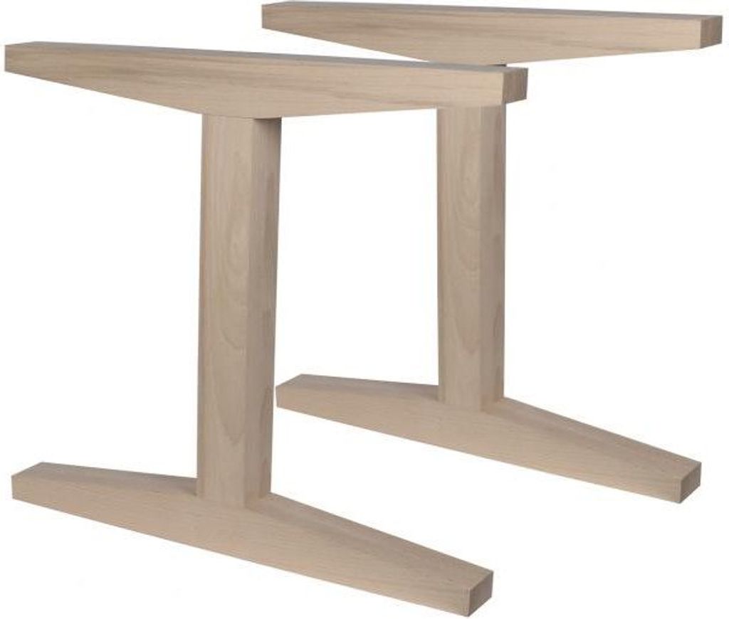 Gamba del tavolo in faggio a forma di I 72 cm - per set Immagine del prodotto 