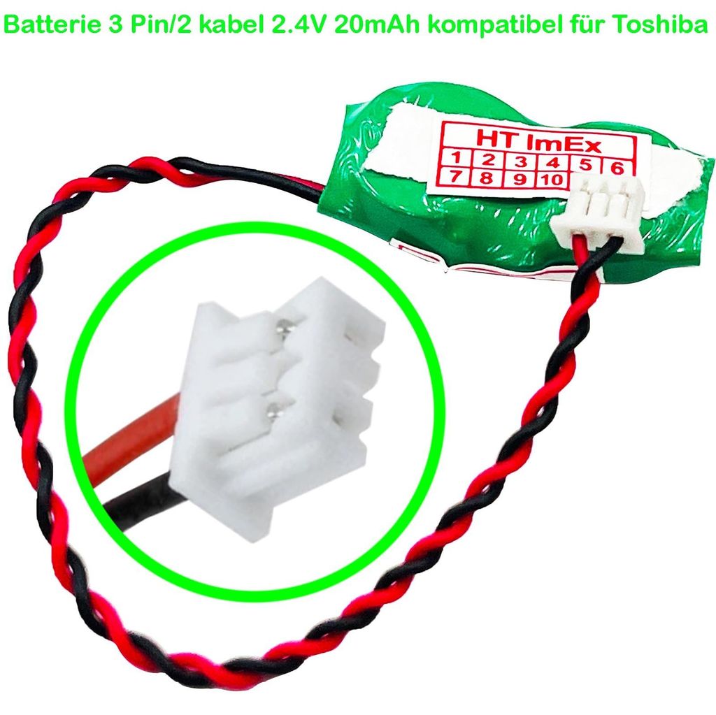 RTC BIOS CMOS Battery Batterie akku kompatibel für Toshiba Tecra Z50-A-13E