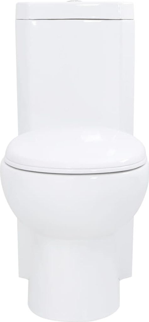 vidaXL Toilette für Ecke Keramik Weiß Produktbild 