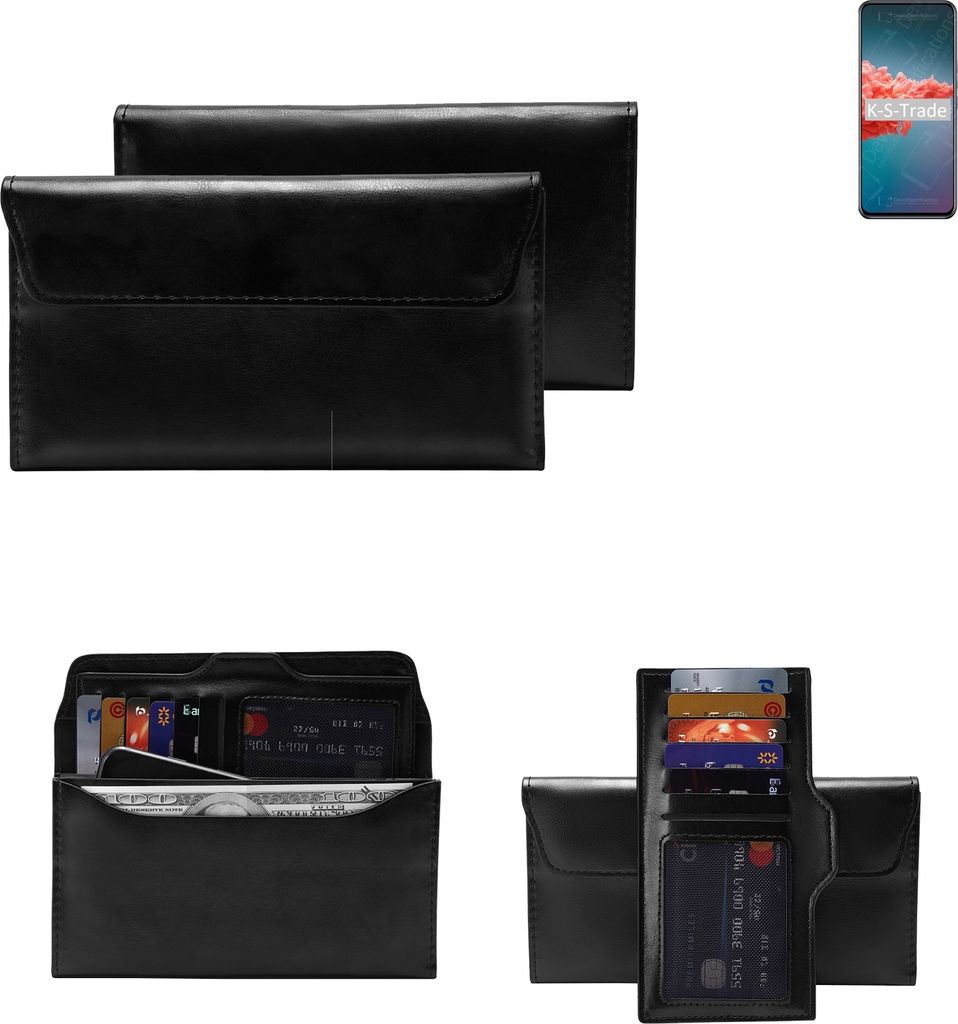 K-S-Trade Handy Hülle kompatibel mit Xiaomi Redmi 9 India Schutz Hülle Tasche Schutz Case Handytasche Kunstleder schwarz, 1x