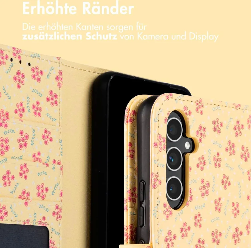 Custodia a libro imoshion Design Samsung Galaxy A54 (5G) - Sunny Yellow Petite Flowers - 4