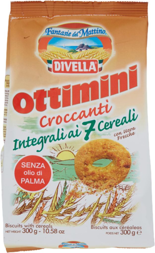 Biscotti complets Ottiini Sette Cereali 300 g - Divella Image du produit 