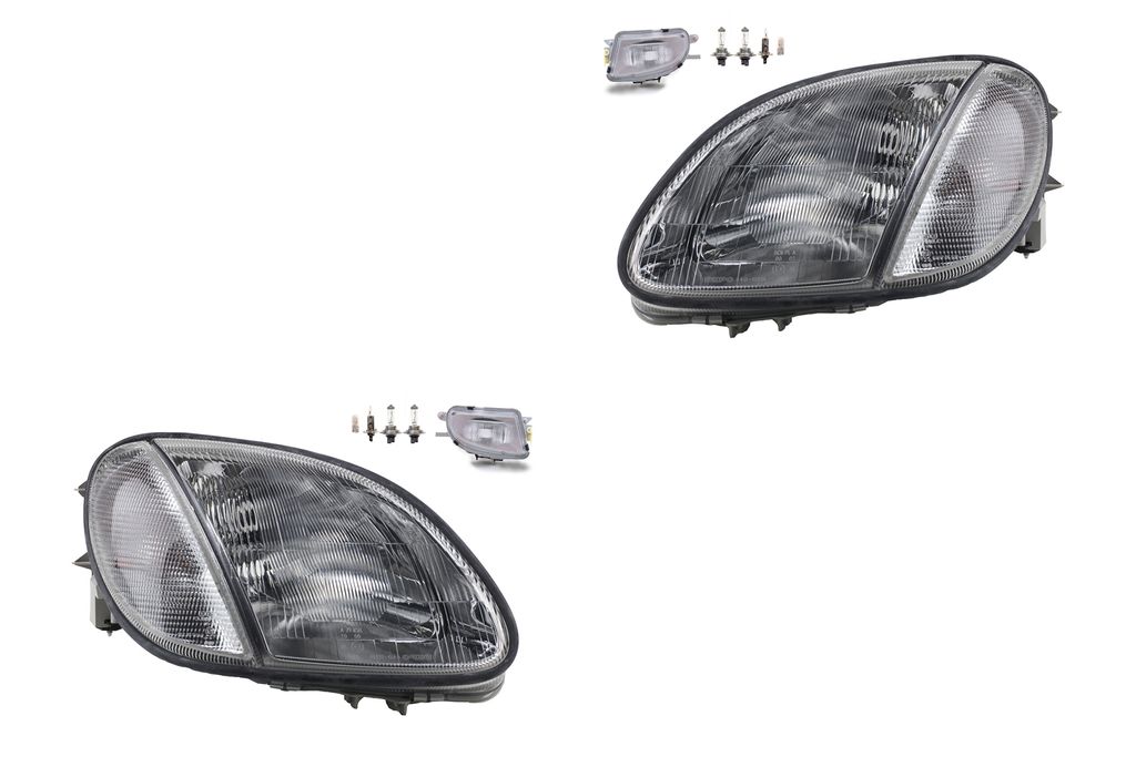 Johns, Scheinwerfer Satz Halogen passend für Mercedes R170 SLK 96-04 H7 H7 +Nebel+Leuc. 1708200156 A1708200156 1708200256 A1708200256 1708202361 1...