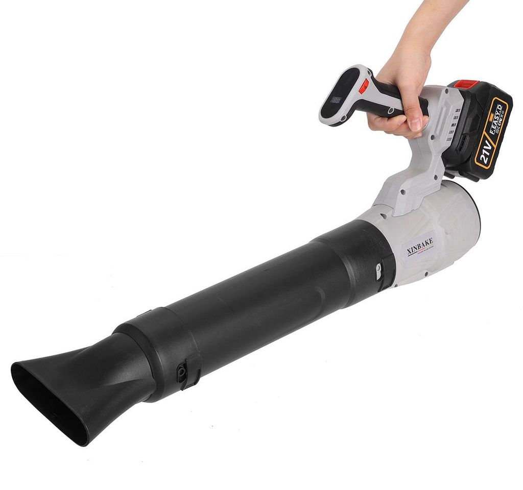 Kabelloser Laubbläser 21V 400W Gartengebläse mit einstellbarer Leistung, reinem Kupfermotor 29000U/min, Edelstahlgriff, Variante 1x 15000mAh Akku