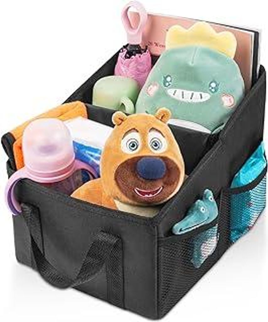 URAQT Auto Organizer, Rücksitz Box Robuster Oxford Aufbewahrungsbox Vordersitz Faltkorb Autotasche Auto Zubehör Innenraum Organisation zum Versta...