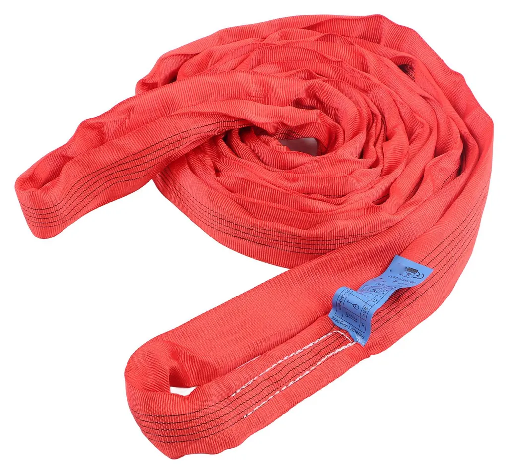 Sangle de levage 5T 4m rouge ultra résistante avec double boucle d’œillets - 5
