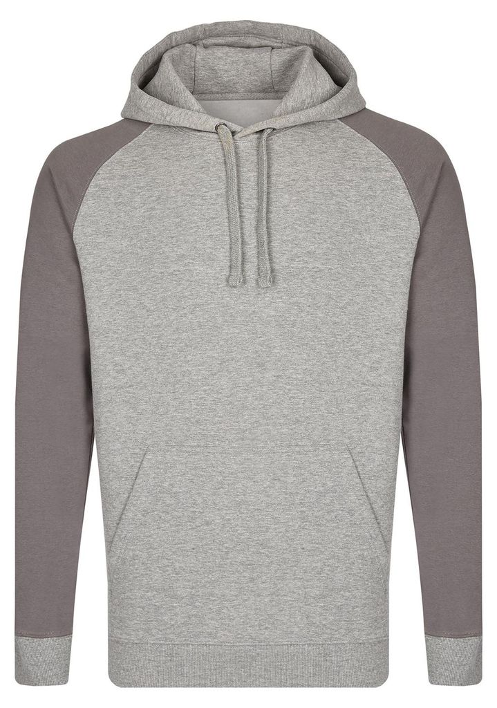 Miners Mate - "My Mate" Kapuzenpullover für Herren, meliert LT3880 (XXL) (Grau meliert/Solidgrau)