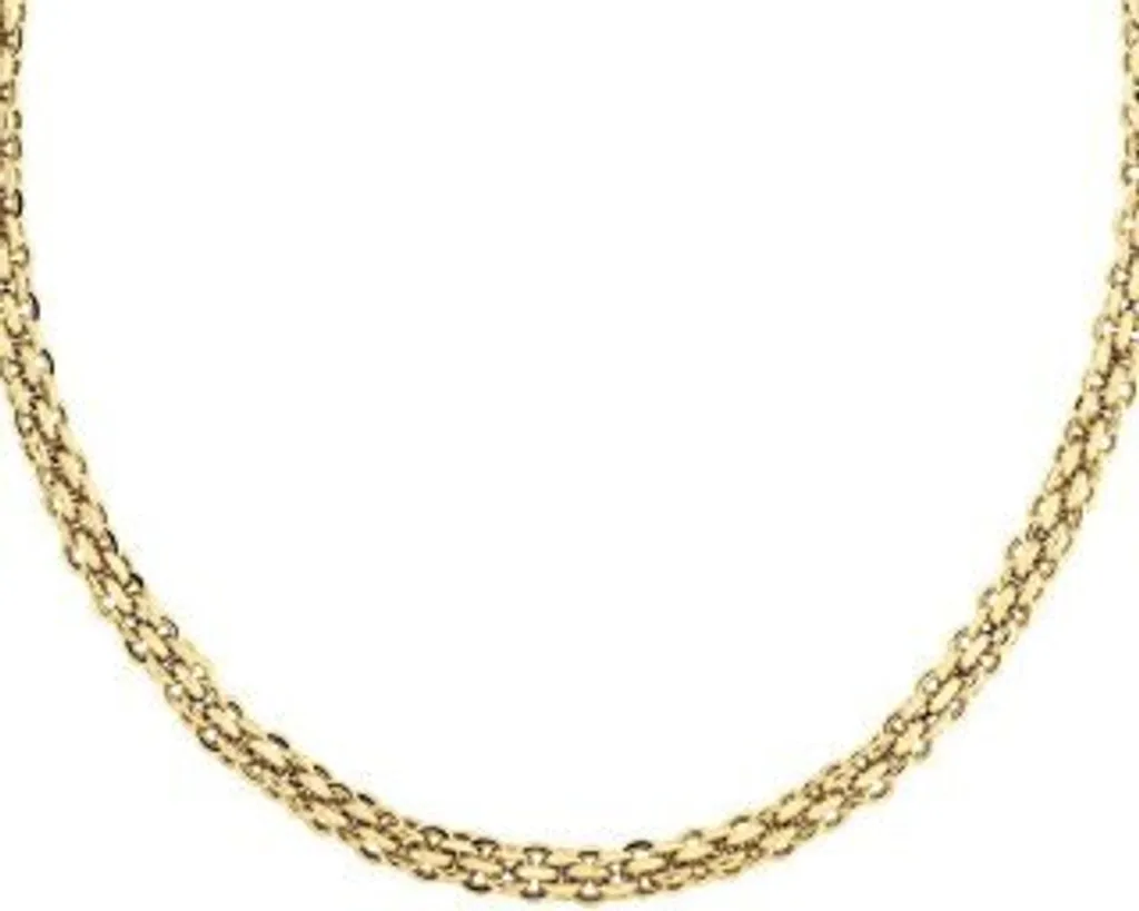 Collier chaîne en or avec cercles entrelacés Verschlungene Kreise