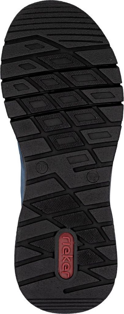 Rieker Damen Sneaker Halbschuh lässig modern cooles Design Schnürung M4970, Größe:39 EU, Farbe:Blau