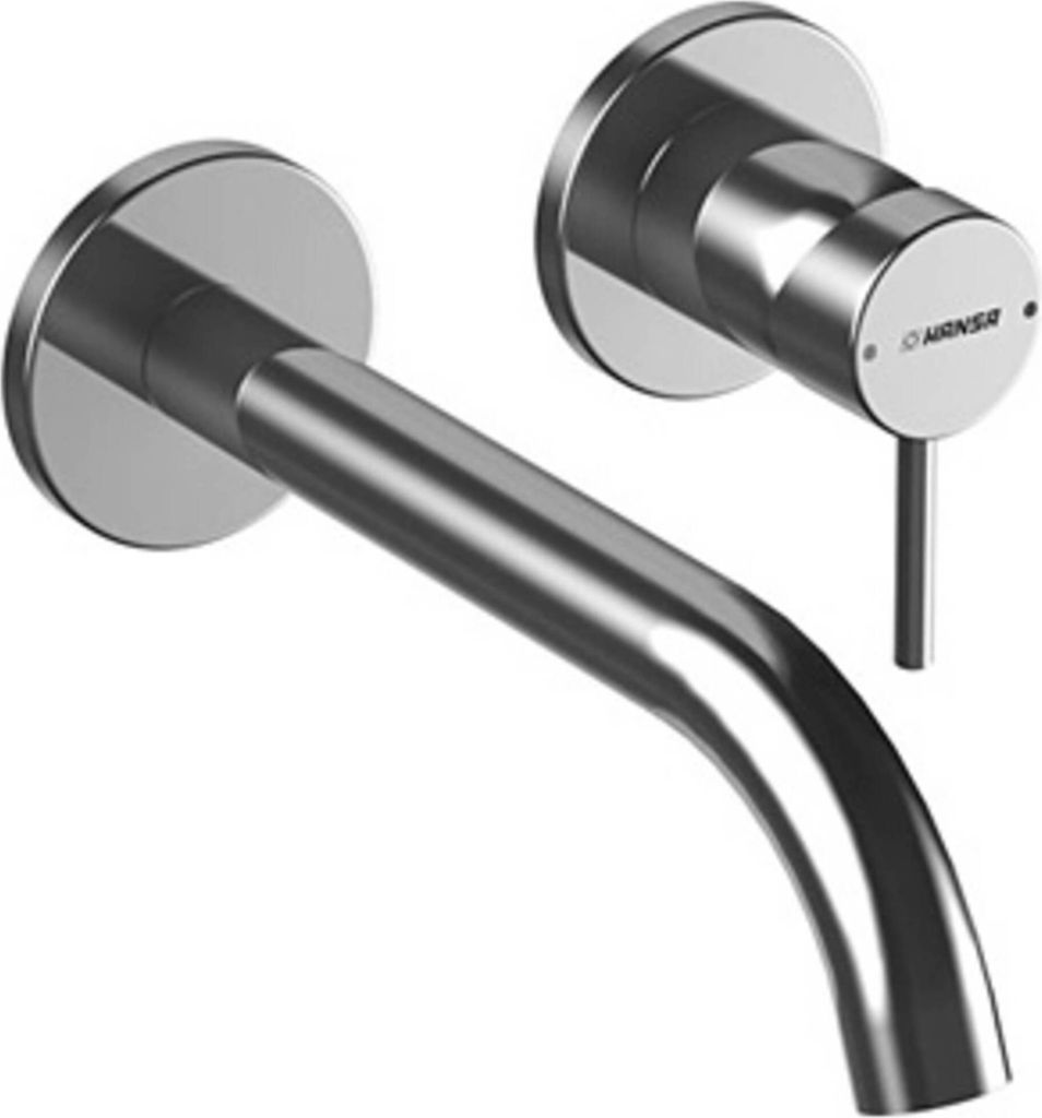 Hansa Waschtisch-Einhand-Wandbatterie HANSAPUBLIC DN 15, Ausladung 225 mm Auslauf Ø 26 mm verchromt
