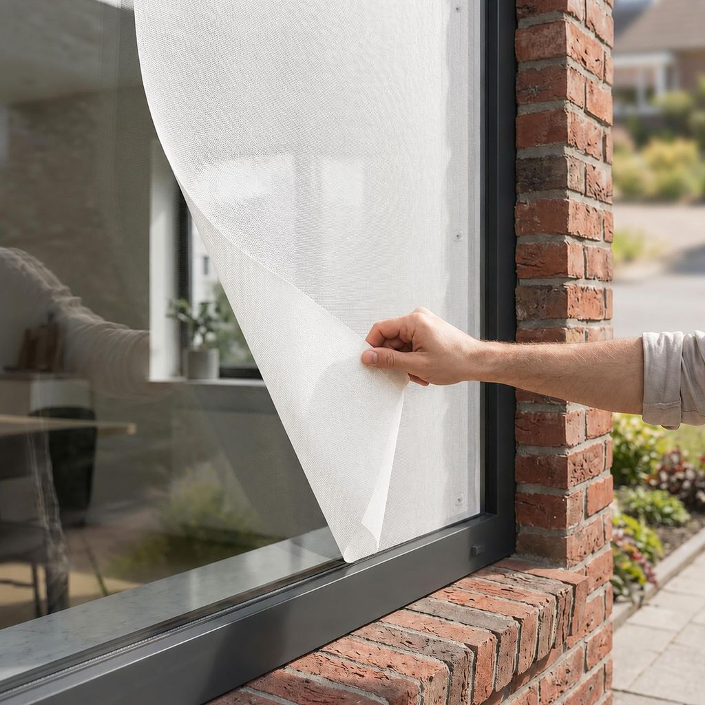 Meisterhome® Fenster Sonnenschutz mit Saugnäpfen - Weiß - Produktbild 