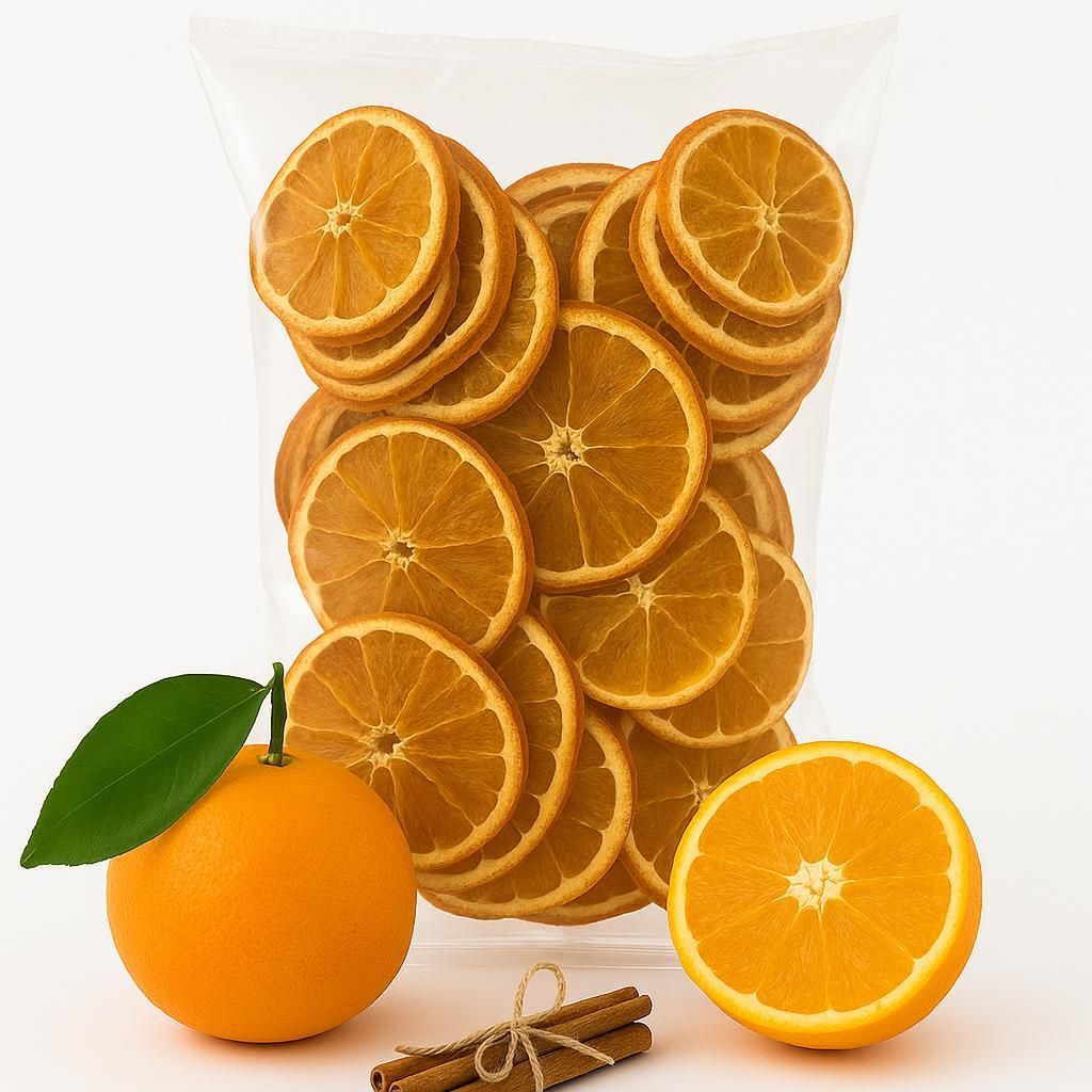 Getrocknete essbare Orangenscheiben Duftend und aromatisch Produktbild 