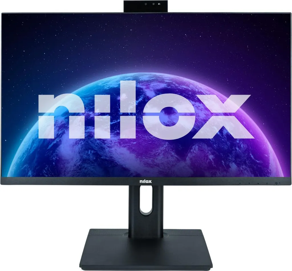 Nilox NXM24REGWEB01 Moniteur IPS 24" avec Webcam Intégrée Ajustable