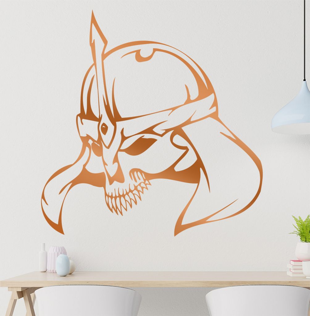 Wüsten Schädel Wandtattoo in 6 Größen - Wandaufkleber Wall Sticker - Dekoration, Küche, Wohnzimmer, Schlafzimmer, Badezimmer