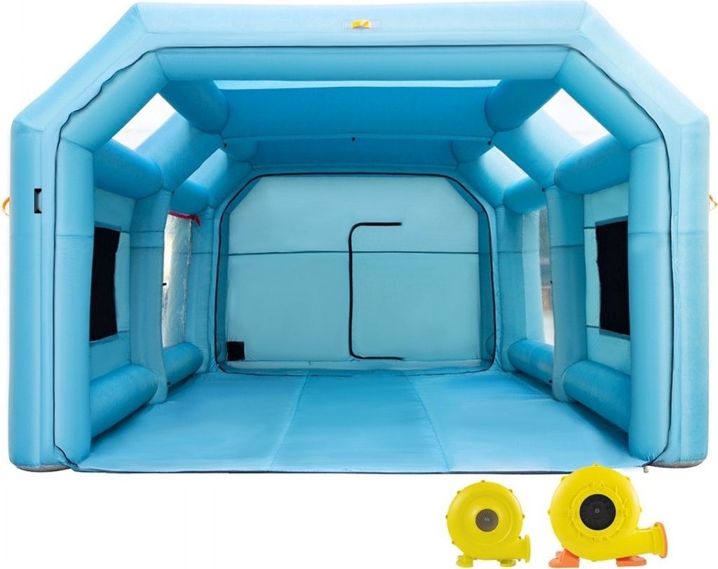 Aufblasbares Spritzkabinen-Autolackierzelt 28x15x10FT mit Filtersystem und 2 Gebläsen