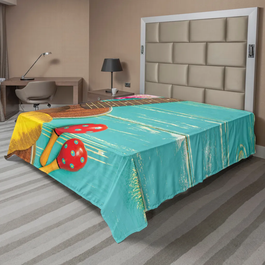 ABAKUHAUS Lenzuolo Con Angoli 90x200 Cm – Subacqueo Con Squali E Corallo, Microfibra Morbida, Tasca Elastica Fino A 40 Cm, Multicolore