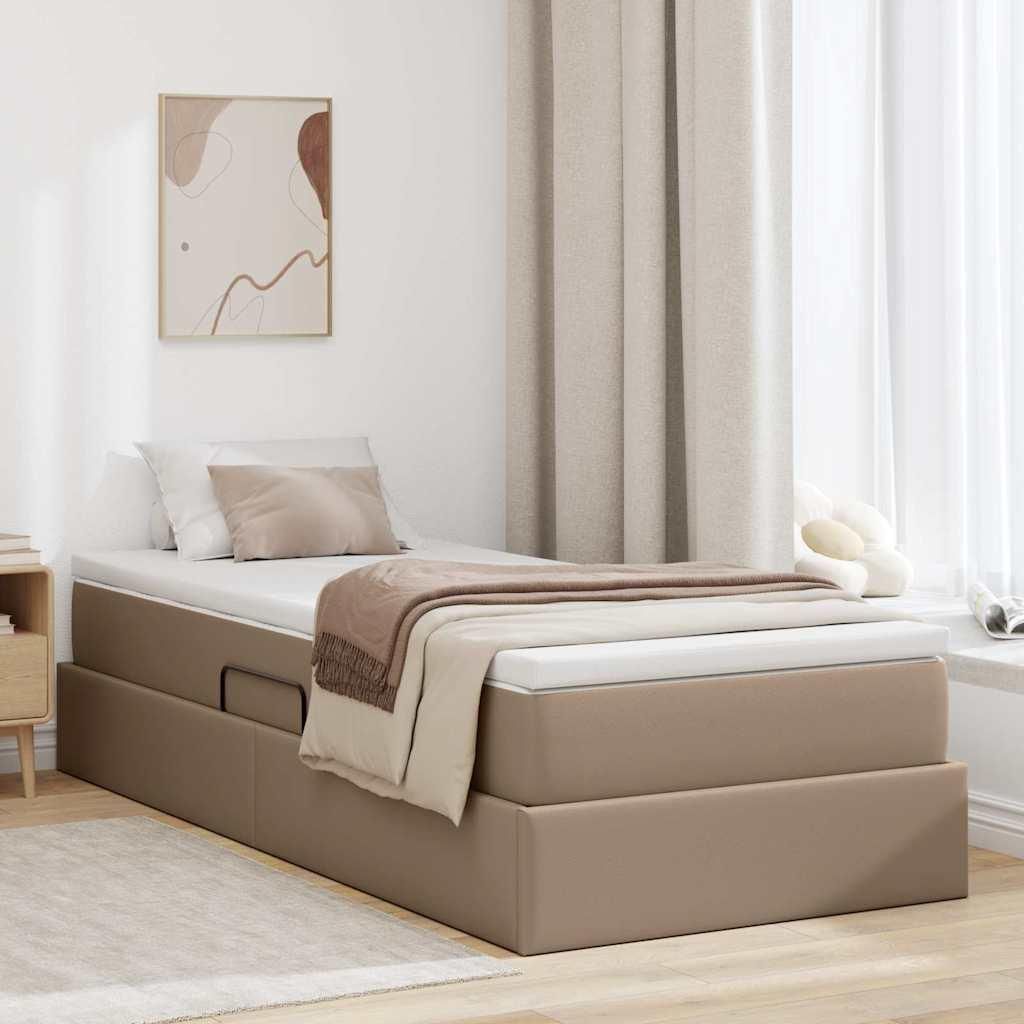 Maison Exclusive - Aufbewahrungsbett mit Matratze Cappuccino 100 x 200 cm