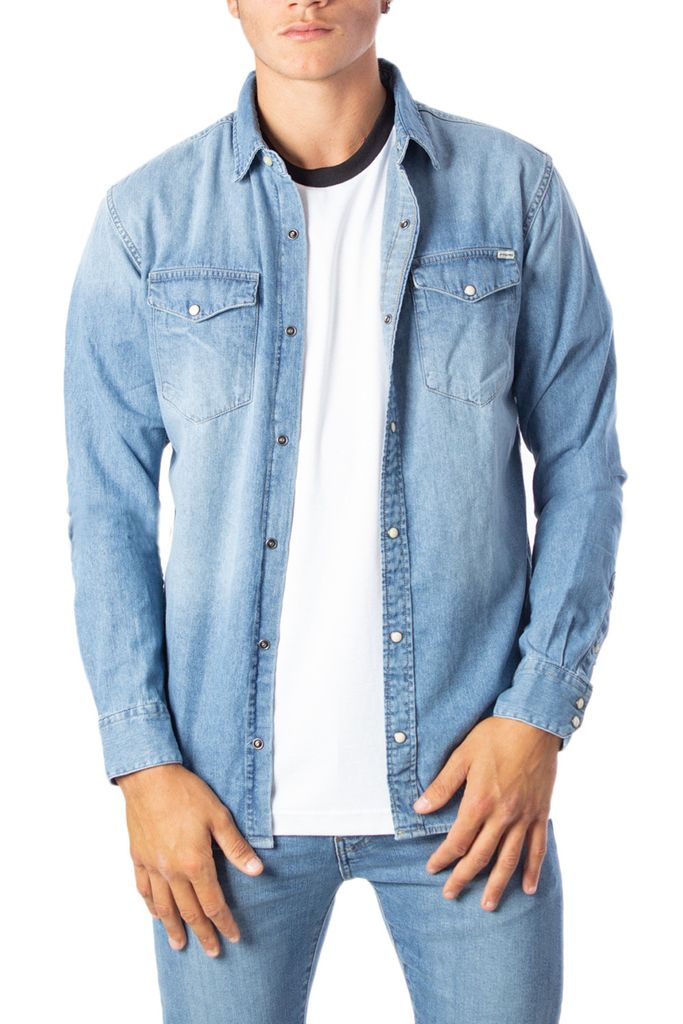 JACK & JONES Chemise unie à manches longues, col Kent, Image du produit 