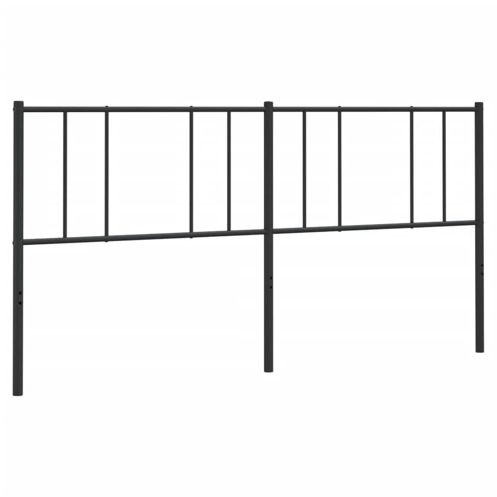 vidaXL Ersatz-Kopfteil Metall Schwarz 193 cm