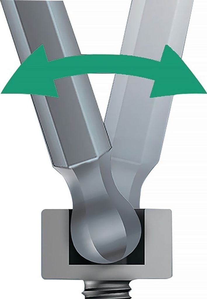 WERA Winkelschlüsselsatz 9-teilig 1,5 10 x x 90 x 224 mm Produktbild 