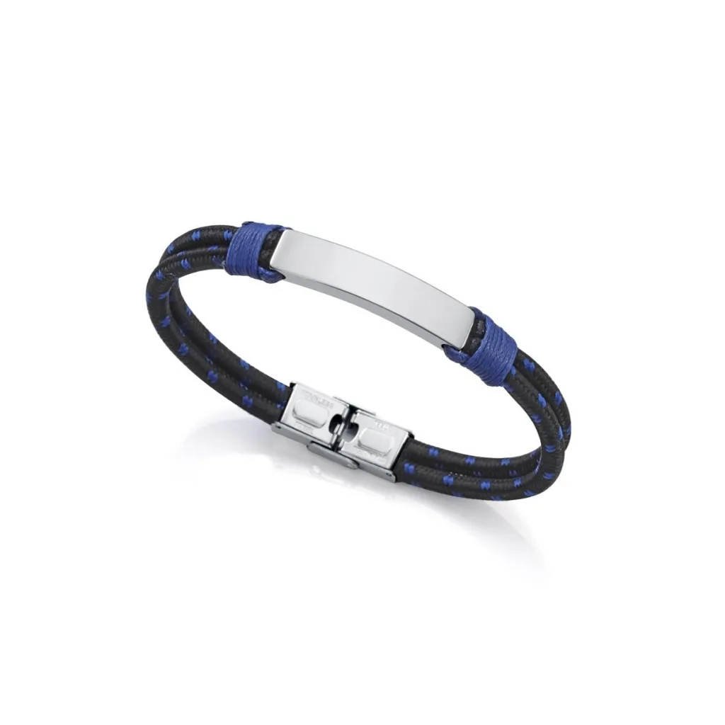 Bracelet Heat 75296P01013 en nylon tressé noir - Design moderne et durable