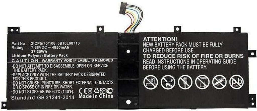 Batterie de Rechange pour Ordinateur 37WH 7.68V Modèle 5B10L68713 Li-Pol